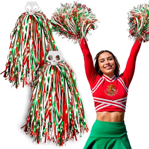 Lista de Pompon para comprar online. 43 Par Pompones Porrista Tricolor Fiesta Mexico 15 Septiembre