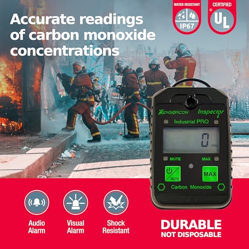 Inspector Industrial Pro Portable Carbon Monoxide Detector – Fast-Response Intrinsically Safe CO Detector with Adjustable Visual, Audio & Vibration Alerts - Image 6