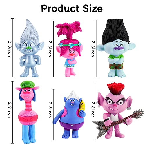 Ratebute 6Pcs Action Figure Toys Collectable Dolls, Cake Toppers Birthday Party Decoration, Stocking Stuffer And Game Prize Supplies #TOP1