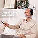 Daysnew Wireless Headphones for Watching TV with Charging Station and RF Transmitter, Comfortable TV Headset for Seniors, Compatible with All TVs, Black and Silver