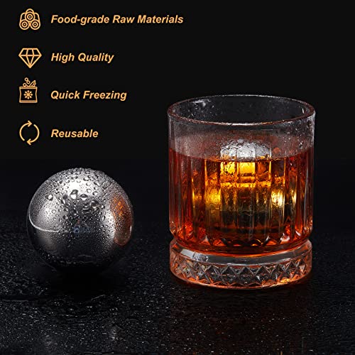 Set de 8 bolas de whisky de acero inoxidable Gerrii miniatura 3