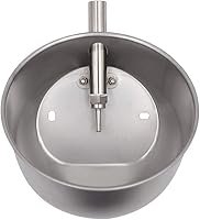 ZHEQOGZH Stainless Steel Automatic Pig Waterer - Heavy Duty Rust-Proof Nipple Drinker Bowl for Pigs, Easy Mount (Large 8.27")