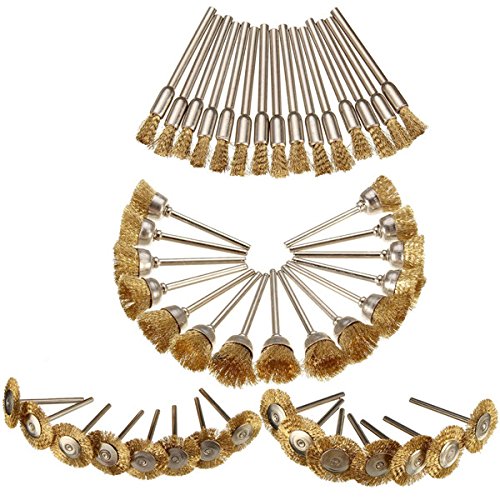 ZOYOSI 45pcs Steel Wire Wheel Brushes Sanding Set Accessories for Rotary Tool