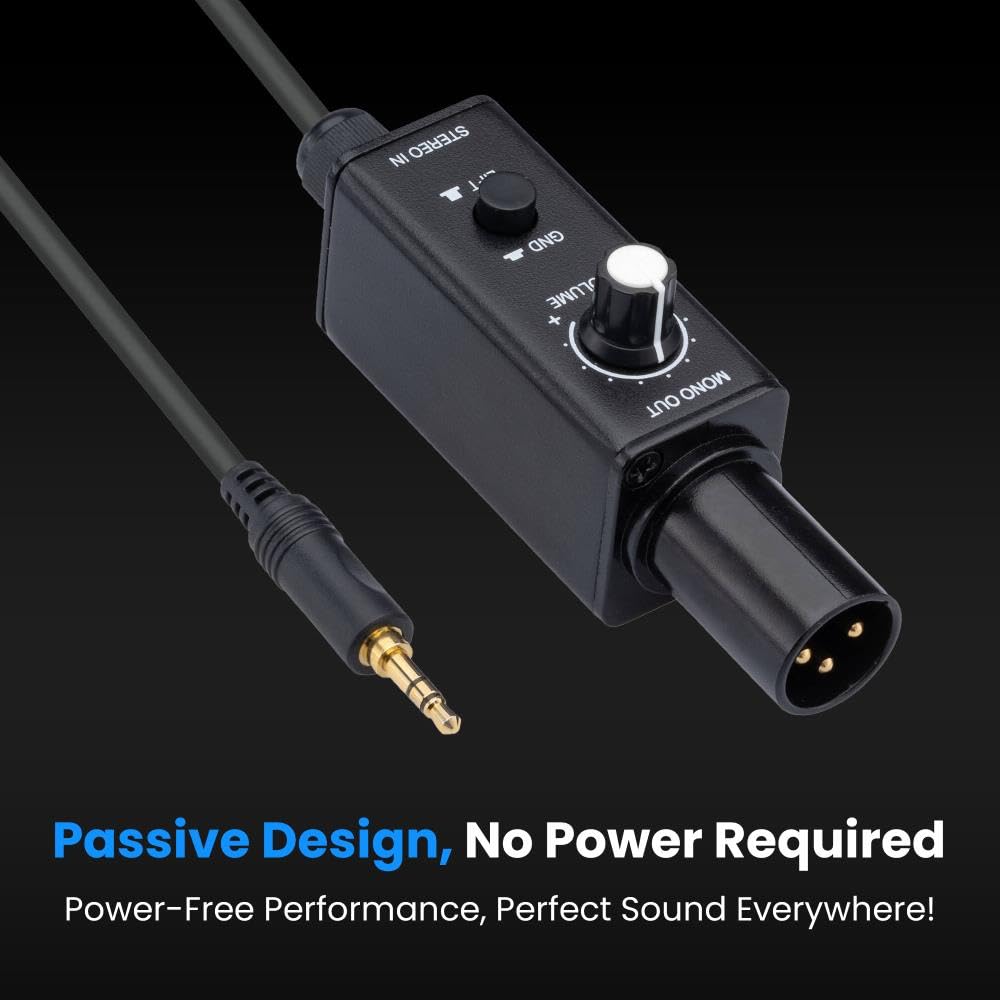 LT-PDI - Caja directa pasiva de un canal para portátil (Caja Directa) - Convierte audio desequilibrado a audio equilibrado, ideal para computadora, caja DI estéreo, señal de audio limpia para