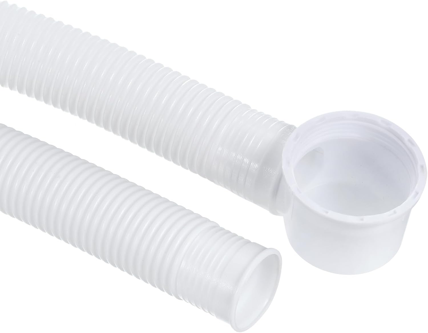 YOKIVE Bathtub Drain Pipes, Expandable Waste Drain | Tubes Flexible Drainage Hose Great for Bathroom Shower (White, 3.9-Feet)