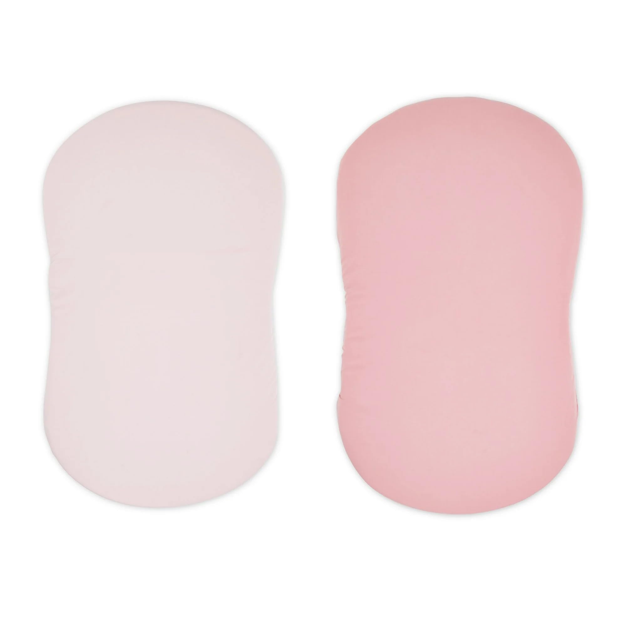 2-Piece Bassinet Sheets for Baby Girls Pink – 100% Microfiber Fitted Bassinet Mattress Sheets, Rectangle Bassinet Sheets 16