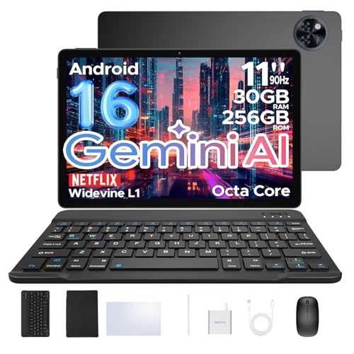 DOOGEE U11 Pro 11 Inch Android 16 Tablet, 30GB RAM+256GB ROM/2TB