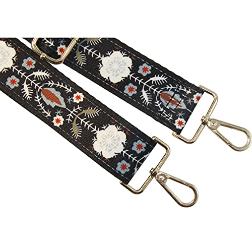 Image of Duwi Wide Handbag&Purse Strap Jacquard Woven Guitar Style Replacement Strap Multicolor Canvas Adjustable Crossbody Bag Strap