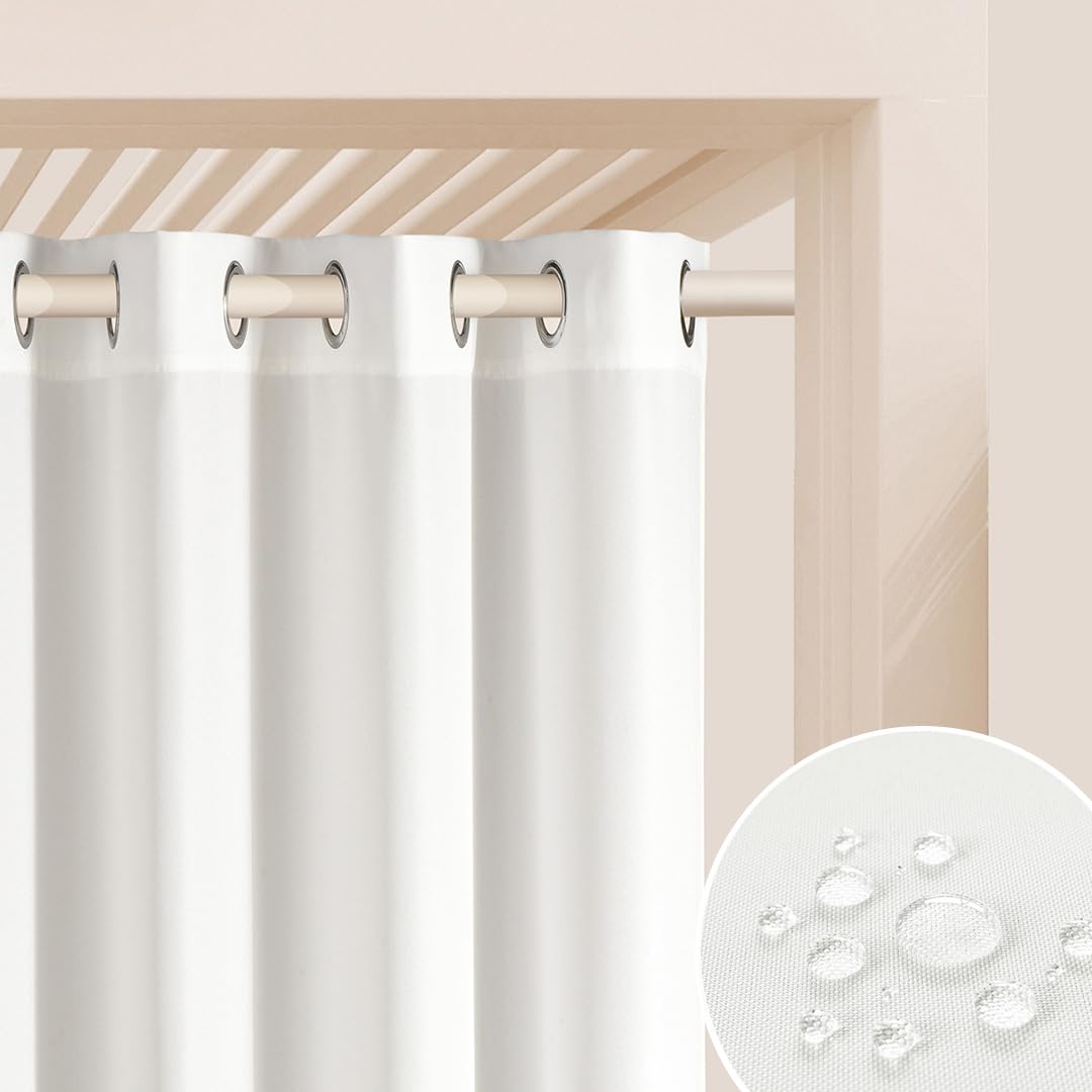 ROOM99 Garden Line - Cortinas para Exteriores con Ojales, 155 x 200 cm de Ancho x 200 cm de Alto, Resistente a la Intemperie, Impermeable, protección Solar, para jardín, Resistente al Viento, Color — view 9