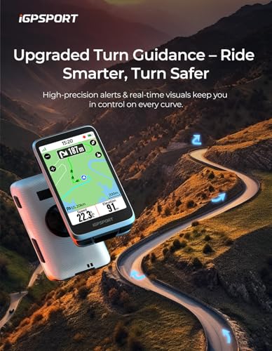 Image of iGPSPORT BiNavi Bike Computer, 3.5'' Touch Screen Map Navigation Music Control Climb Tips, Wireless GPS Cycling Computer