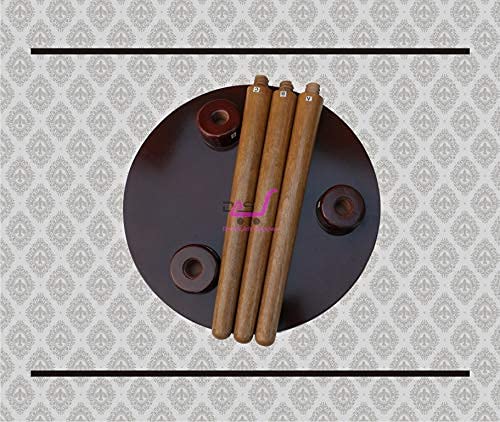Image of Shoppee Fold-able Oval Shaped Side Table /Tea Coffee Breakfast Table (Brown Round)