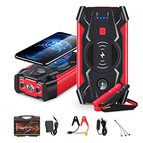 IYUESQ Cargador de batería de Coche de 12 V, 39 800 mAh, batería de Emergencia, arrancador automático, Amplificador de batería de Coche, Dispositivo de Arranque automático con 2 Puertos U