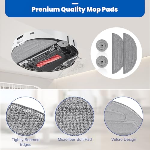 Image of 30 Pack Accessories Kit for Roborock S8 MaxV Ultra Robot Vacuum | 1 Pair Main Brushes, 2 Self-Cleaning Brush, 6 Side Brush, 4 Filters, 4 Round Mop Pads, 4 Long Mop Pads, 6 Dust Bags, 2 Tools