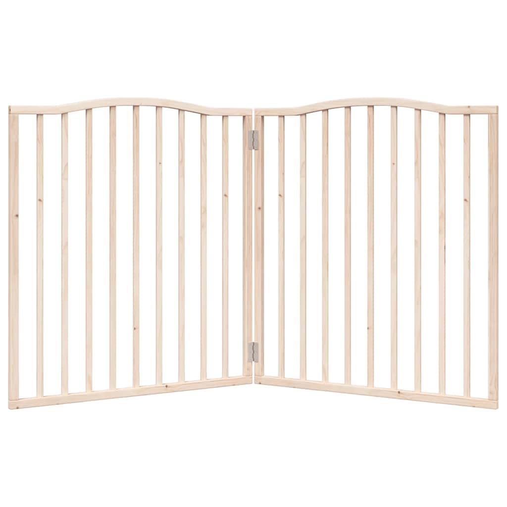 Barrera plegable de madera de álamo para perros, 2 piezas, 160 cm, puerta independiente para perros para salón, escaleras, 80 x 90 cm por panel, distancia entre rejillas, 6 cm