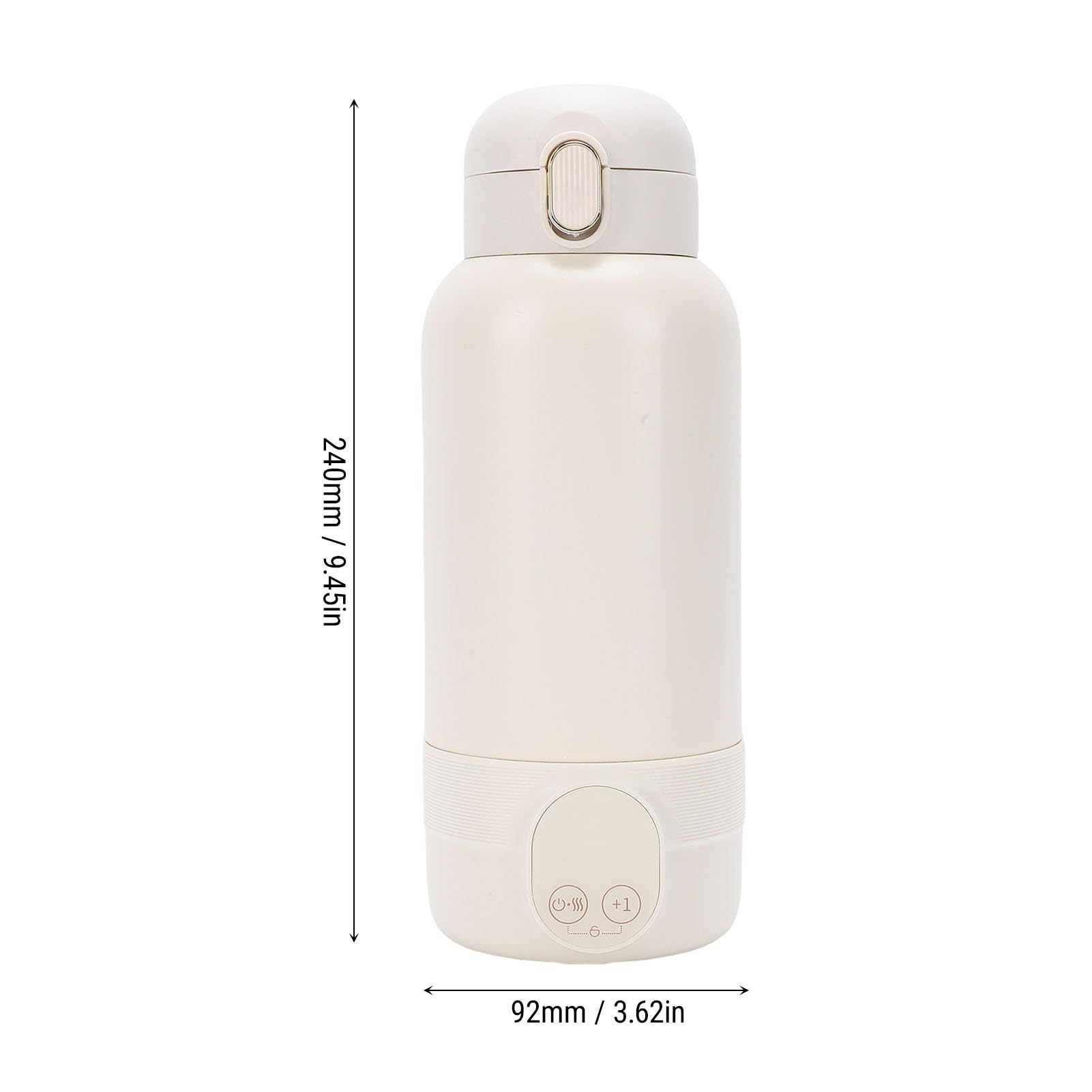 SIXRUN Calentador de Leche Portátil, Acero Inoxidable 316, Calentamiento Rápido y Control de Temperatura Inteligente, Capacidad de 500 Ml para Viajes y Enfermería Al Aire Libre