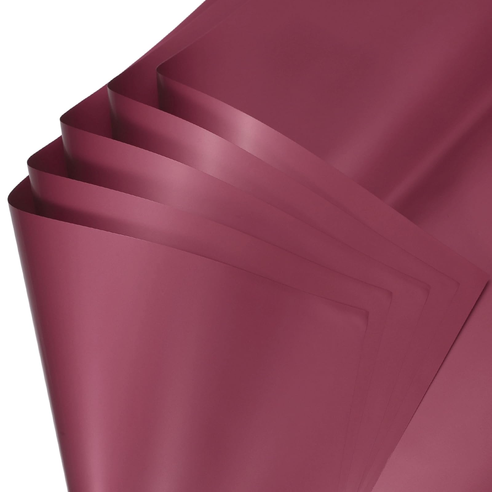 sourcing map 20 Sheets Flower Wrapping Paper, 21.5" x 21.5" Waterproof Floral Bouquet Wrapping Papers Florist Supplies for Wedding Party Gift Packaging DIY Crafts, Burgundy
