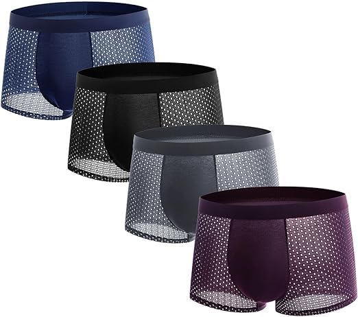 Men’s Antimicrobial Brief Trunks | Sweat-Proof, No Chafing, Breathable Lycra Underwear | Moisture-Wicking, Seamless & Comfortable Innerwear (Multicolor, Size L-4XL)