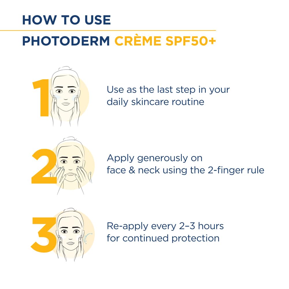 Bioderma Photoderm Creme SPF 50+ PA++++ Hydrating Sunscreen for Normal to Dry Skin | In Vivo Tested 1