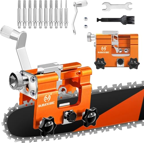 OMCCHK Chainsaw Sharpener Jig Kit with Burr & Brush