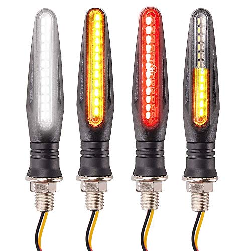 Luoistu universal LED Motorrad Blinker Lauflicht Mini blinker, Wasserdicht IP67, 4x 12LED DC12V Blinker LED Bremslicht Stop Motorrad kompatibel