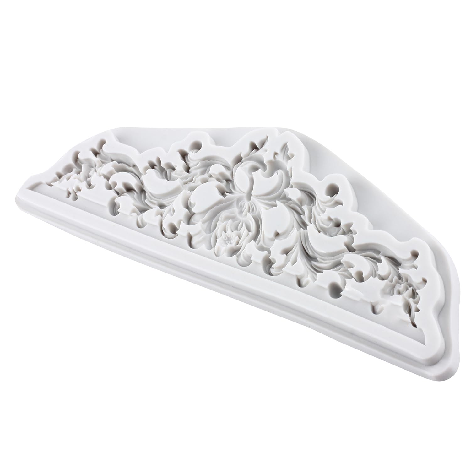 Lingzhi Moldes de silicona de estilo barroco para fondant, curlicues de encaje, alivio de flores, encaje, chocolate, para decoración de bordes de pasteles, decoración de cupcakes, caramelos, azúcar,