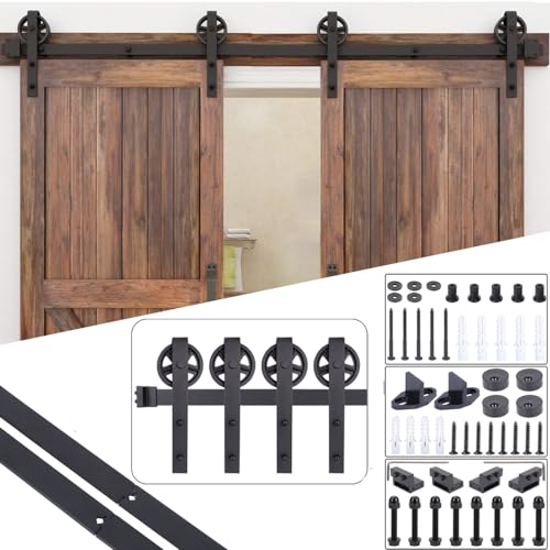 EGTink 305cm/10FT Quincaillerie Kit de Rail pour Porte de Grange,Kit de Rail Porte...