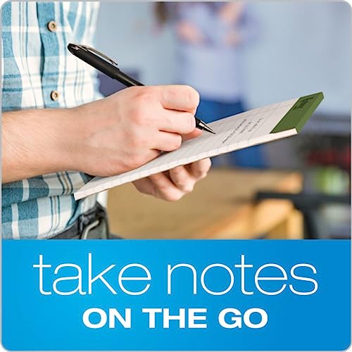 Ampad Notepad, EnviroTec Jr. Legal Pads, 5x8 Inch, 100% Recycled White Paper, Medium Ruled, Perforated Sheets, 40 Sheets per Pad, 6-Pack – Eco-Friendly Writing Pads for Office, Sch image 4