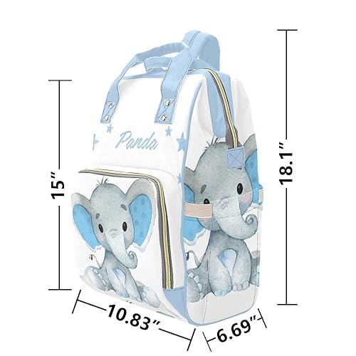 Miniatura 6 de Bolsas de pañales de dinosaurio de árbol de coco con nombre personalizado para bebés, bolsa de pañales de enfermería, regalos, personalizado 3,