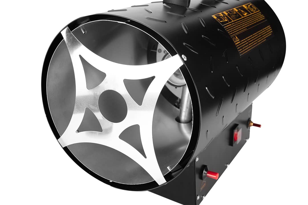 NEO TOOLS Calentador de gas de 30 kW; encendido piezoeléctrico; protección contra sobrecalentamiento y fugas de gas; independiente; regulador de presi