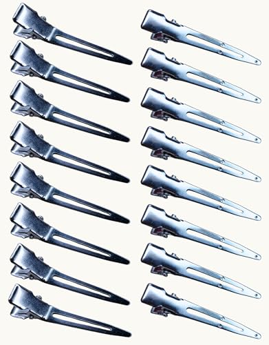Image of ROSAURA (4.5 CM 50 Pcs) Alloy Steel Single Prong Alligator Hair Clips Base for DIY Hair Accessories, Barrette Hair Clips for Bow Making, Salon, and Hair Styling (Silver Sharp)