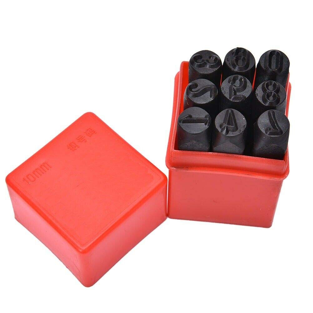 Rocwing Steel Punch Stamps Set of Alphabet or Number, Varieties of Sizes (10mm Numbers)