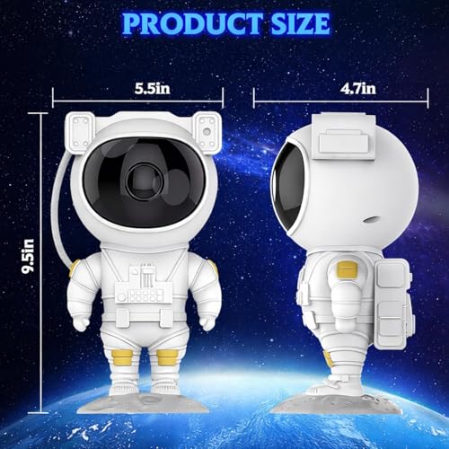 Image of Panda Silicone Night Lamp for Kids, Rechargeable Touch LED Light with 7 Color Changing Modes, Cute Teddy Bear Bedside Lamp, Birthday Gift for Girls & Boys (Astronaut Galaxy Projector)