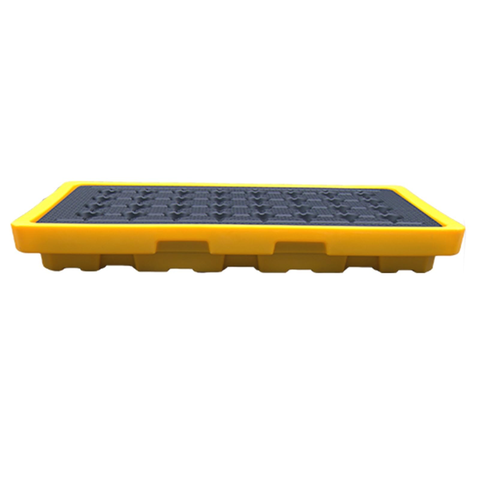 QUSYZD Modular Spill Containment Tray, Yellow & Black Polyethylene Platform for Oil Drums, Leakproof Spill Control Solution for Warehouses & Factories, Flat Top Gra,51.18x26.77x5.91in/130x68x15CM