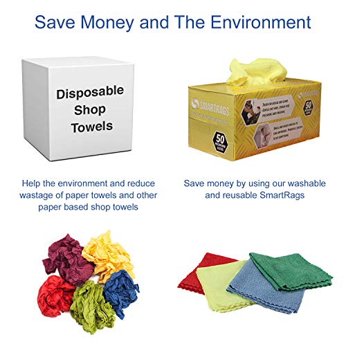 Arkwright Smart Rags In Box - (Pack Of 50) Lint Free Cloths, Reusable Microfiber Rags For Cleaning, Dusting At Home, Office, Auto Shops, 12 X 12 In, Black #TOP4