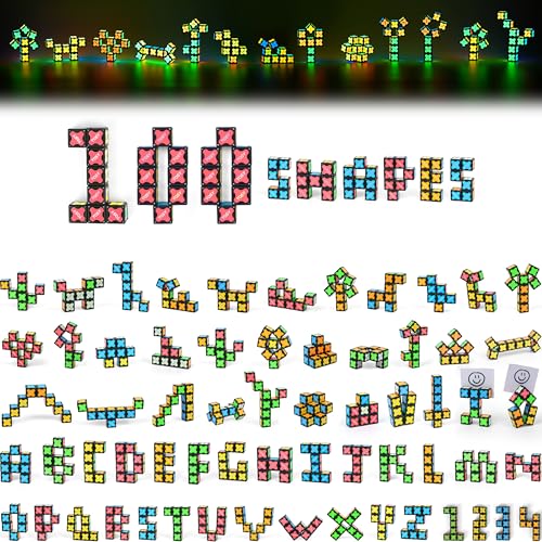 TOSY Magnet Cube 2x2 - 8 Blocks, 2in1 Toy: 2x2x2 Puzzle Cube and Customizable Infinity Cube, Glowing w/ UV Flashlight, Christmas Stocking Stuffers Gift for Kids/Grandkids, STEM Toy, 2-Pack - Image 4