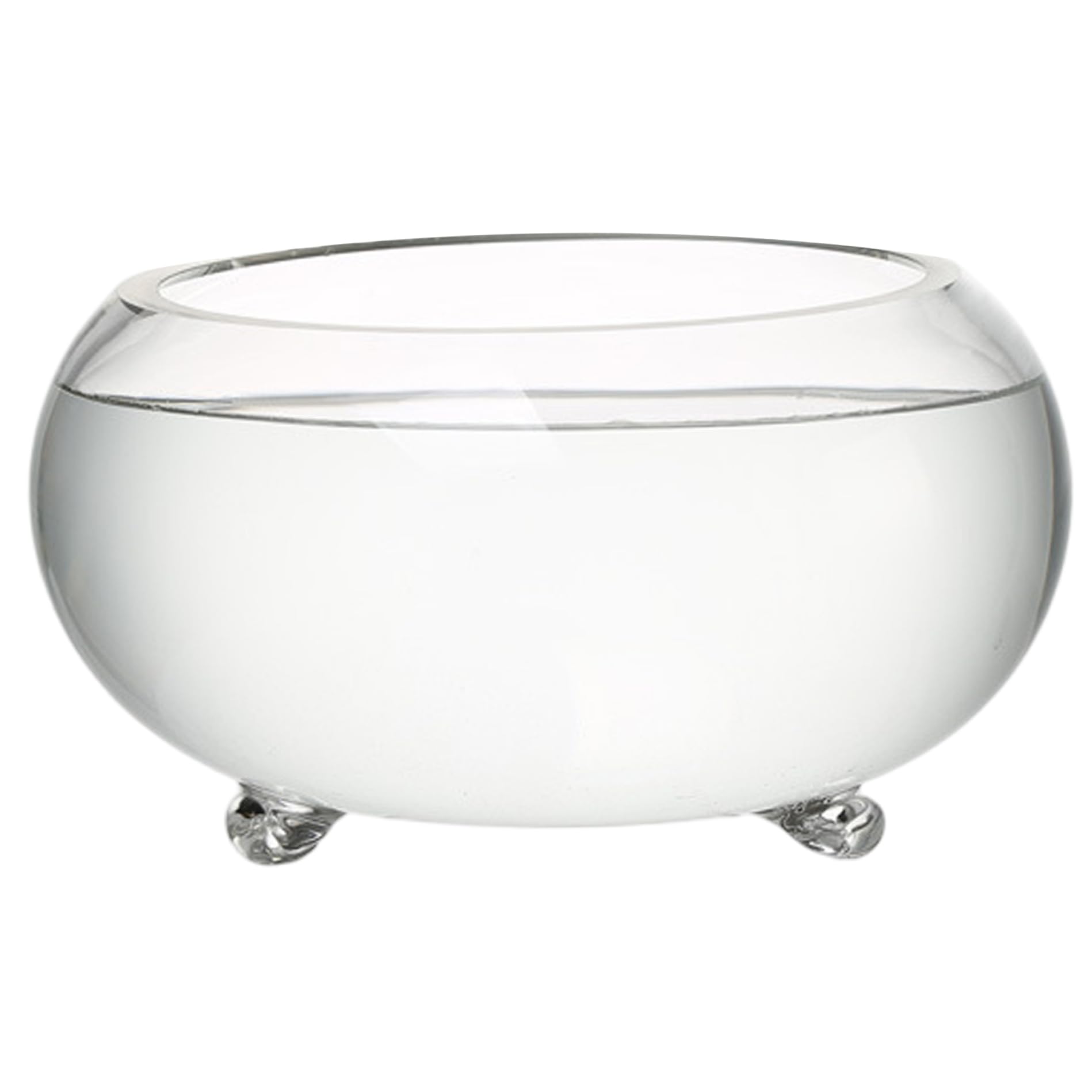 CAKEEYUM Lotus Bowl Planter 9.8 inch Clear Glass Flower Bowl with Non Slip Feet for Hydroponic Planter Small Fish Tank Succulents Cactus