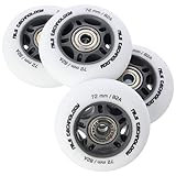 ✔️ Dimensiones: 72 x 24 mm. El tamaño de las ruedas influye directamente en la velocidad de funcionamiento de los patinetes. Las ruedas más grandes permiten una mayor velocidad de rodadura, las ruedas más pequeñas son más sensibles a las maniobras