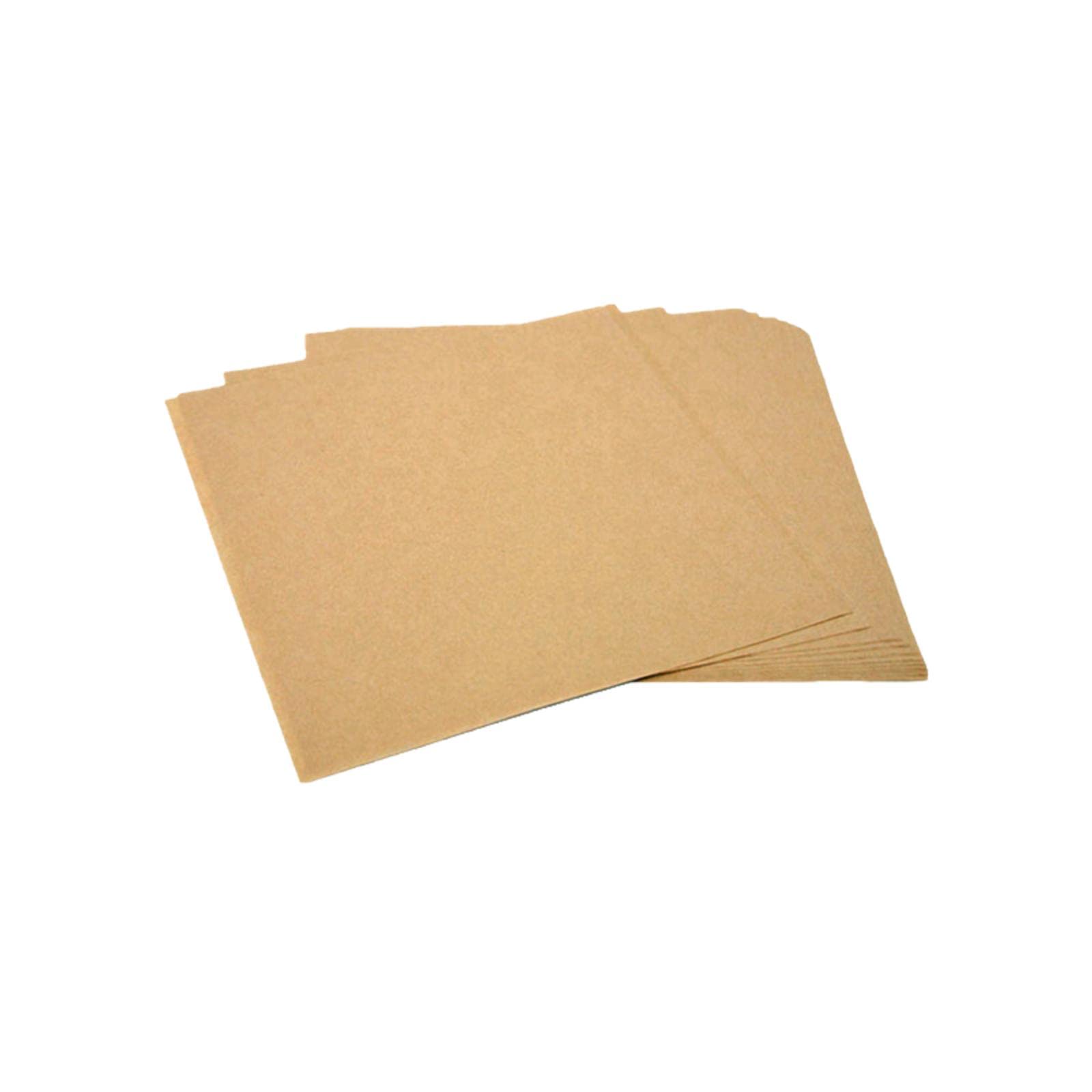 Papel de horno para freidora sin aceite, 500 Uds. Forros de papel pergamino desechables a prueba aceite, sin blanquear, varios tamaños(22x22cm)
