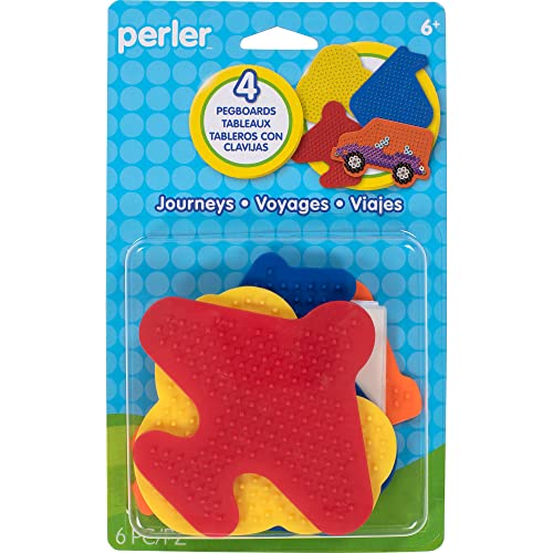 4 panneaux perforés Perler Fun Fusion 8026094 pour perles à repasser créatives