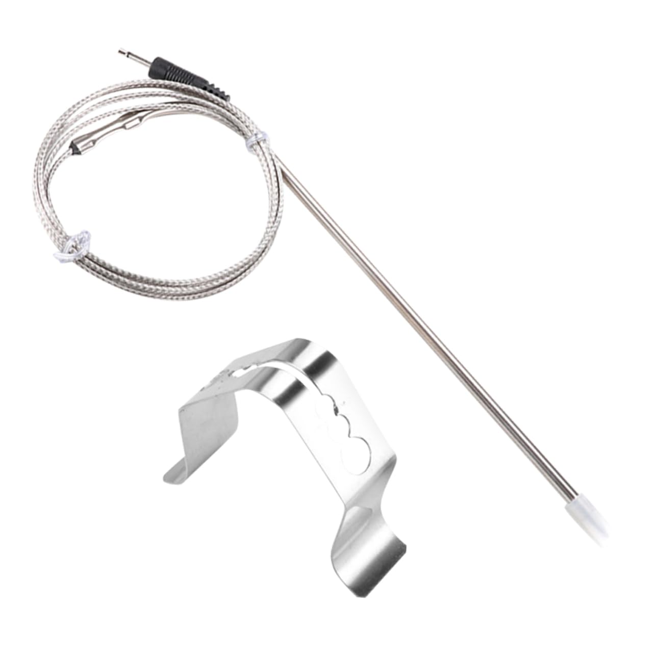 GAROZATION Barbecue Tool Set BBQ Thermometer Clip Stainless Steel Clamp 2pcs Grill Probe for Meat Temp Monitoring Kitchen Gadgets