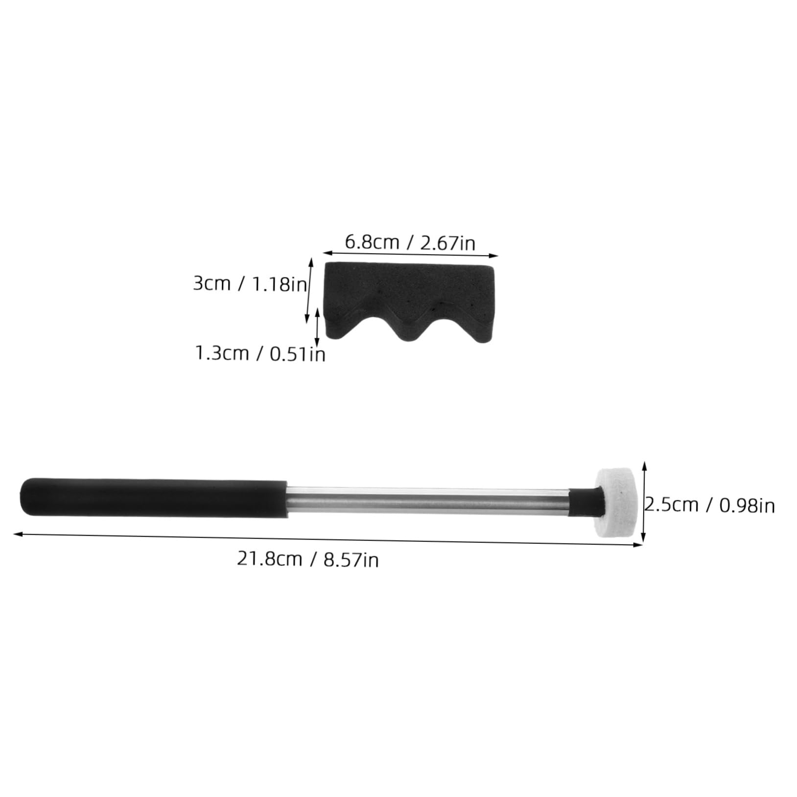 SHOWERORO Drum Sticks 2 Pairs Felt Drum Mallets for Boys and Girls Adults Tongue Drum Mallets Rubber Tip Quiet Drumsticks for Boys and Girls