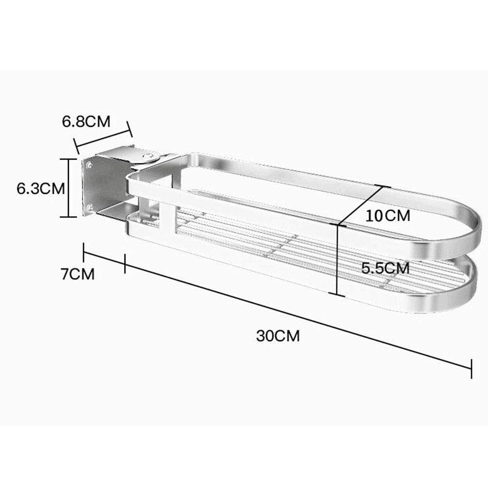 Étagère à épices, étagère à épices rotative, Cadre d'angle en Acier Inoxydable, étagère à assaisonnement avec Filtre à Eau, étagère de Rangement Murale Multifonction (3/4/5 Couches) (4 Couch