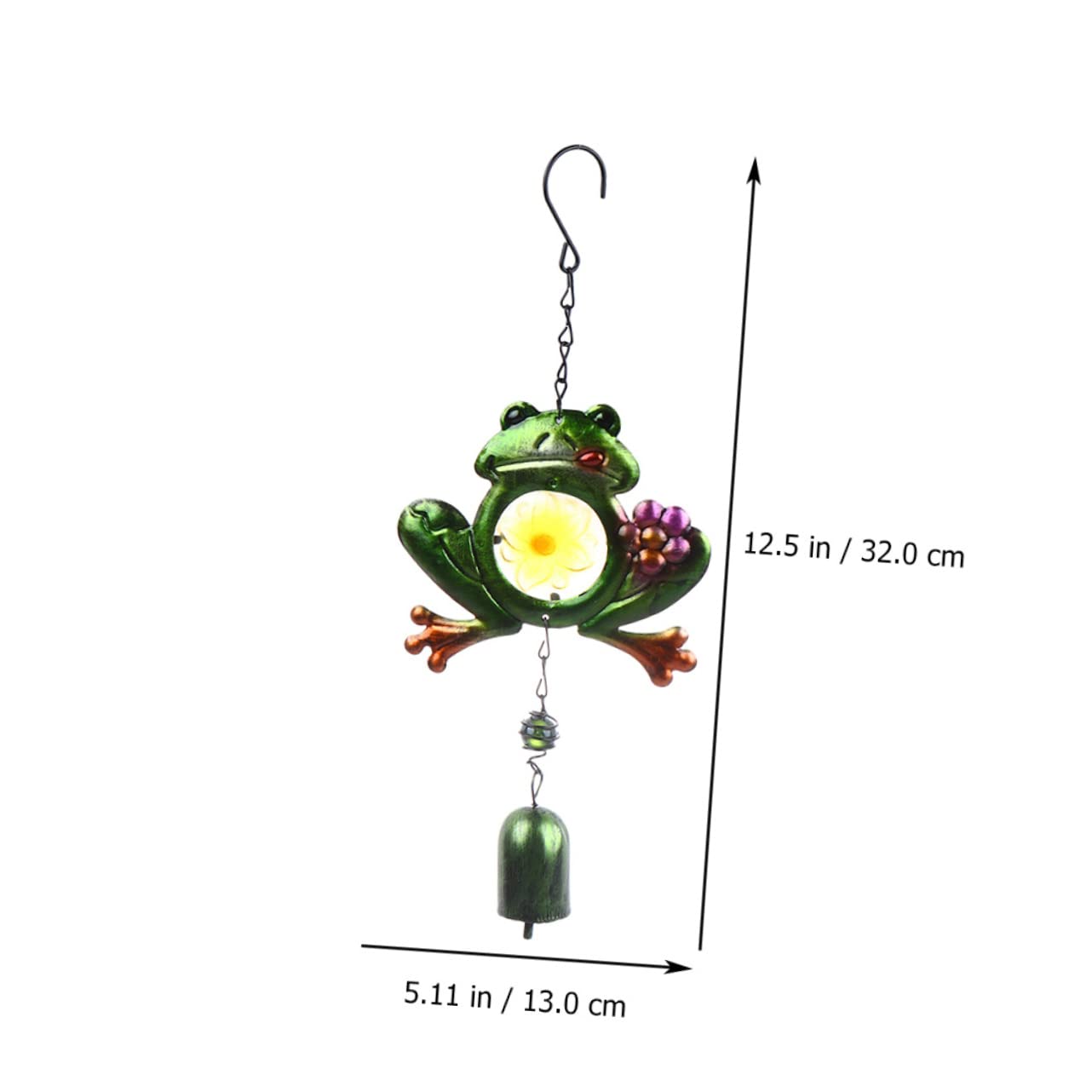 Toddmomy 3 Pezzi Scacciapensieri a forma di rana decorazione sospeso all'aperto balcone soprammobili campanello a di arredamento a sospensione ferro da stiro