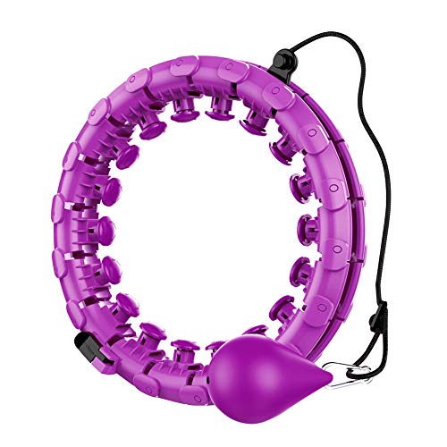 ELUCHANG Smart Exercise Equipment for Adult Kid,24 Knots Detachable Adjustable Auto-Spinning Ring Thin Waist Abdominal Gym Fitness Sport Home Training