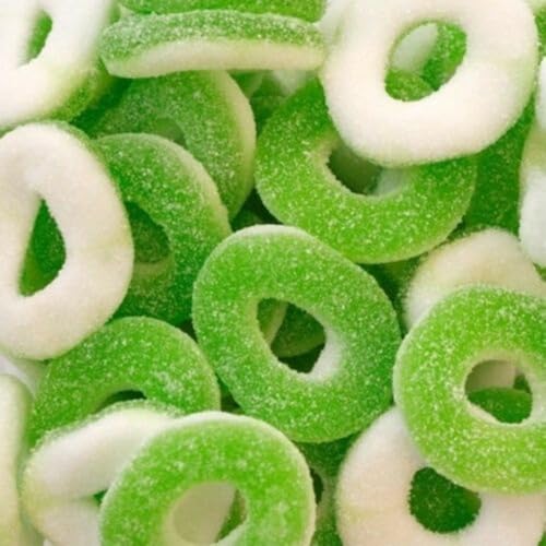 Anillos de gomita sabor manzana verde 64 oz