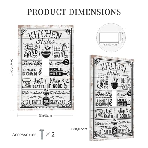 Western Funny Kitchen Rule Decorative Single Toggle Device Decorator Outlet Light Switch Cover Rustic Dinner Room Home Famliy Country Cafe Restaurant Sign 1-Gang Electrical Face Wall Plate Cover by Uniswpate - Used condition - Image 5