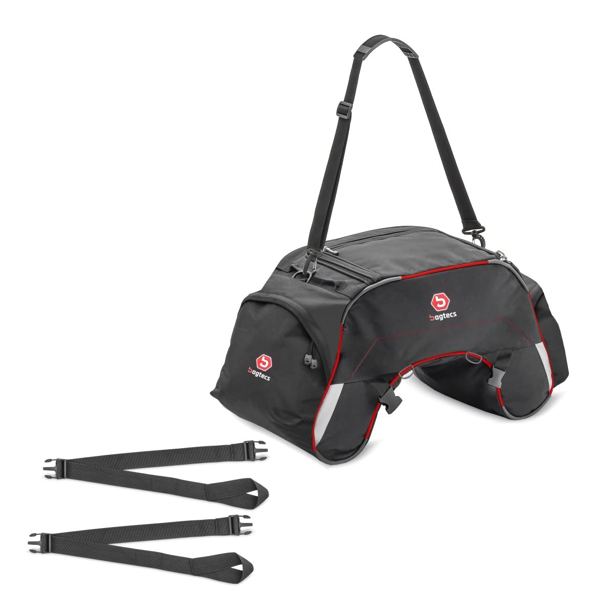 Bolsa Sillin Moto Bagtecs WP35 Bolsa Trasera Rojo