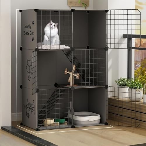 猫 子猫用 ケージ 二列 3段 猫ハウス 室内用猫のゲージ 大きめ動物 大型猫用 折り畳み式 移動便利 組立簡単 取り外し可能なペット用品 室内飼い DIYケージ組え 組み換え自由な棚板お手 快適なスペース 猫脱走防止扉キャット 小動物用 おしゃれ ペット