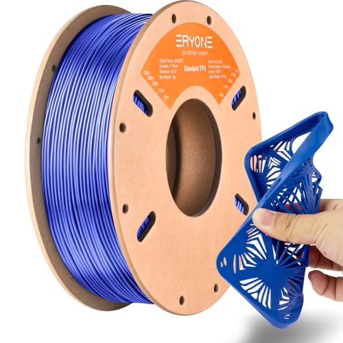 ERYONE TPU Filament 1.75mm, 3D Printer Filament,Flexible 95A TPU, +/-0.03mm, 1kg 1 Spool(2.2 LBS), Blue