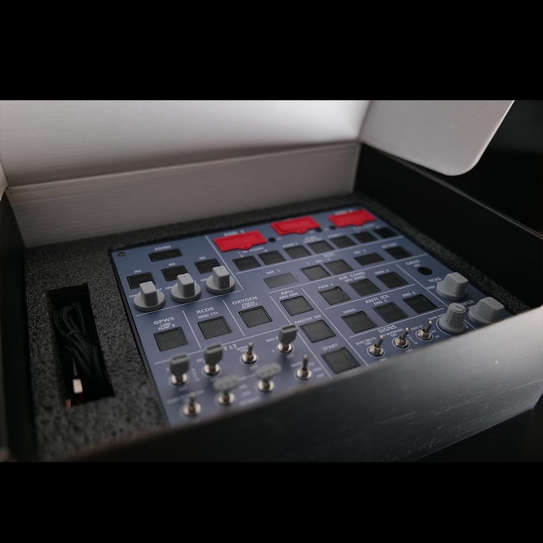 Rowsfire A107 A32X MAX Light OVHD Overhead Panel for MSFS 2020/2024 (Backlit+Metal Housing+Tactile Switches Edition) - Flight SIM Home Cockpit